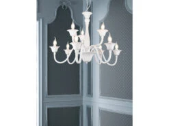 MeineWunschleuchte LED Kronleuchter Im Landhausstil, 9-flammig Stehend Ø 72cm, Weiß -Heimbeleuchtung Angebote led kronleuchter im landhausstil 9 flammig stehend 5