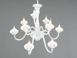 MeineWunschleuchte LED Kronleuchter Im Landhausstil, 9-flammig Stehend Ø 72cm, Weiß -Heimbeleuchtung Angebote led kronleuchter im landhausstil 9 flammig stehend 6