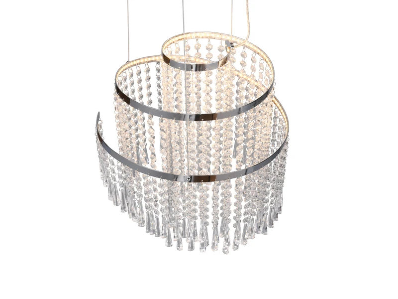 Reality Leuchten LED Kronleuchter POMP Mit Acryl Kristallbehang Und Fernbedienung Ø 38cm 7 Reality Leuchten LED Kronleuchter POMP Mit Acryl Kristallbehang Und Fernbedienung Ø 38cm – Bild 7