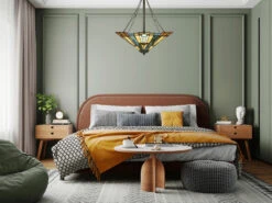 MeineWunschleuchte LED Pendelleuchte Im Tiffany Design Mit Buntem Echtglas 3-flammig, Ø44,5cm 11 MeineWunschleuchte LED Pendelleuchte Im Tiffany Design Mit Buntem Echtglas 3-flammig, Ø44,5cm -Heimbeleuchtung Angebote led pendelleuchte im tiffany design mit buntem ech 4