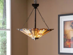 MeineWunschleuchte LED Pendelleuchte Im Tiffany Design Mit Buntem Echtglas 3-flammig, Ø44,5cm 13 MeineWunschleuchte LED Pendelleuchte Im Tiffany Design Mit Buntem Echtglas 3-flammig, Ø44,5cm -Heimbeleuchtung Angebote led pendelleuchte im tiffany design mit buntem ech 6