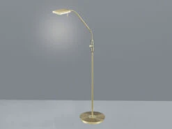Trio Leuchten LED Stehleuchte BERGAMO Messing Flexibel Sensordimmer - Höhe 135cm -Heimbeleuchtung Angebote led stehleuchte bergamo messing flexibel sensordim 2