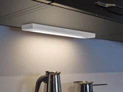 Trio Leuchten LED Unterbauleuchte ALINO Grau Flach Mit Schalter & 230V Direktanschluss, 34cm