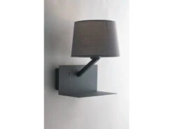 ECO-LIGHT LED Wandlampe Grau Mit Stoff Lampenschirm, USB Lampe Mit Ladefunktion & Ablage 6 ECO-LIGHT LED Wandlampe Grau Mit Stoff Lampenschirm, USB Lampe Mit Ladefunktion & Ablage -Heimbeleuchtung Angebote led wandlampe grau mit stoff lampenschirm usb lamp 2