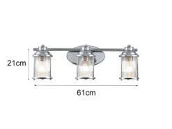 MeineWunschleuchte LED Wandleuchte In Chrom Für Badezimmer & Wohnraum, Breite 61cm -Heimbeleuchtung Angebote led wandleuchte in chrom fuer badezimmer wohnraum 1 10