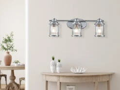 MeineWunschleuchte LED Wandleuchte In Chrom Für Badezimmer & Wohnraum, Breite 61cm -Heimbeleuchtung Angebote led wandleuchte in chrom fuer badezimmer wohnraum 1 5