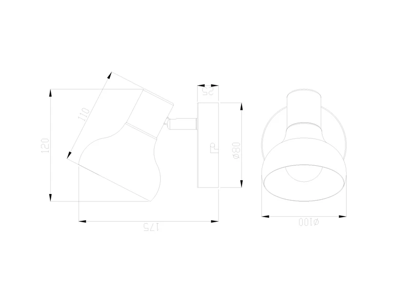 MeineWunschleuchte LED Wandstrahler Aus Metall In Weiß & Holzoptik, Höhe 17cm 6 MeineWunschleuchte LED Wandstrahler Aus Metall In Weiß & Holzoptik, Höhe 17cm – Bild 6