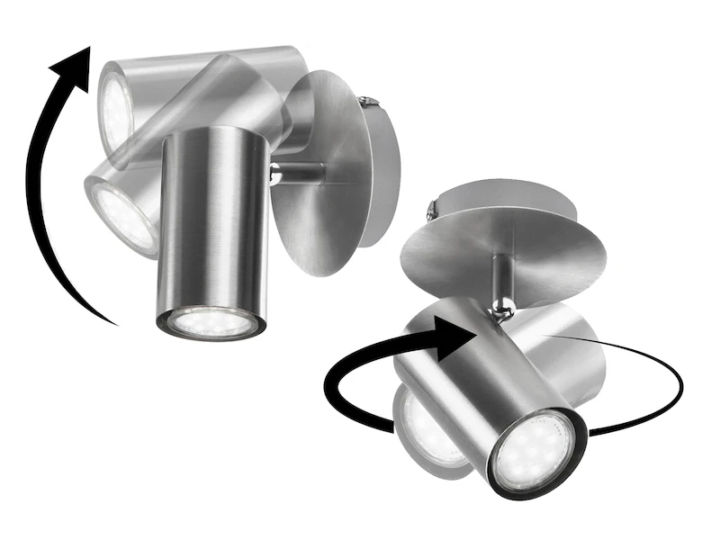 MeineWunschleuchte LED Wandstrahler FAINA Einflammig In Silber Matt - Spot Dreh-und Schwenkbar 3 MeineWunschleuchte LED Wandstrahler FAINA Einflammig In Silber Matt - Spot Dreh-und Schwenkbar – Bild 3