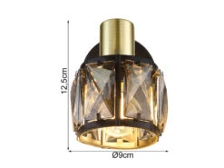 MeineWunschleuchte LED Wandstrahler Mit Schalter Und Glaskristallen Schwarz Gold, Höhe 12,5cm 10 MeineWunschleuchte LED Wandstrahler Mit Schalter Und Glaskristallen Schwarz Gold, Höhe 12,5cm -Heimbeleuchtung Angebote led wandstrahler mit schalter und glaskristallen s 2