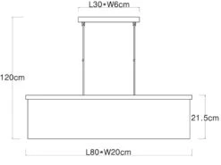 Globo Pendelleuchte OSSI Mit Stoff Lampenschirm Und Holzoptik, 80cm Breit -Heimbeleuchtung Angebote pendelleuchte ossi mit stoff lampenschirm und holz 3