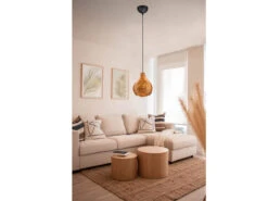 Reality Leuchten Pendelleuchte SPROUT Mit Rattan Geflecht Natur Im Boho Stil Ø 17cm -Heimbeleuchtung Angebote pendelleuchte sprout mit rattan geflecht natur im 1 7