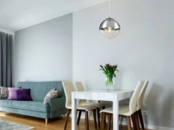 Globo Pendelleuchte VARUS Mit Glaskugel Design In Chrom & Klarglas, Ø 30cm -Heimbeleuchtung Angebote pendelleuchte varus mit glaskugel design in chrom 1 5