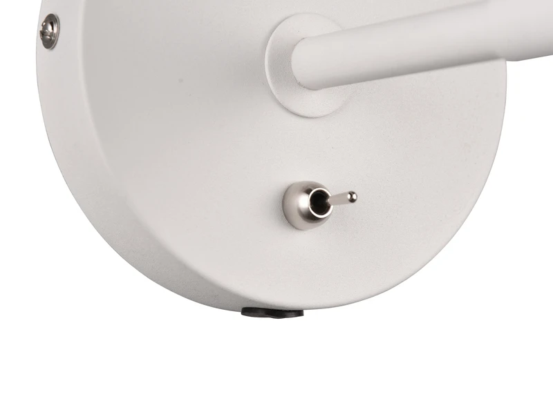 MeineWunschleuchte Retro LED Wandstrahler Mit Stecker Und Schalter Aus Metall Weiß, Höhe 16cm 6 MeineWunschleuchte Retro LED Wandstrahler Mit Stecker Und Schalter Aus Metall Weiß, Höhe 16cm – Bild 6