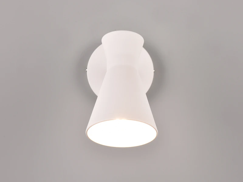 MeineWunschleuchte Retro LED Wandstrahler Mit Stecker Und Schalter Aus Metall Weiß, Höhe 16cm 7 MeineWunschleuchte Retro LED Wandstrahler Mit Stecker Und Schalter Aus Metall Weiß, Höhe 16cm – Bild 7