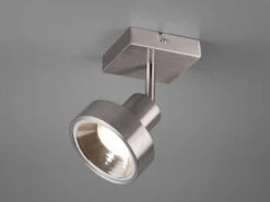 Trio Leuchten Retro Wand- & Deckenstrahler LEON 1 Flammig Silber Spot Schwenkbar