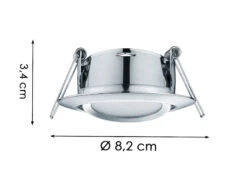 Trio Leuchten Runde LED Einbaustrahler RILA 3er Set Spot Schwenkbar Chrom Glänzend 5 Watt -Heimbeleuchtung Angebote runde led einbaustrahler rila 3er set spot schwenk 3