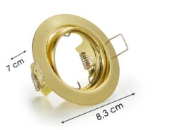 Trio Leuchten Runder Deckeneinbaustrahler JURA Ø 8,3cm Schwenkbar In Messing Matt GU10 -Heimbeleuchtung Angebote runder deckeneinbaustrahler jura 83cm schwenkbar i 18