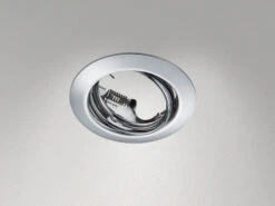 Trio Leuchten Runder Deckeneinbaustrahler JURA Ø 8,3cm Schwenkbar In Silber Chrom GU10