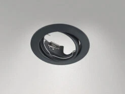 Trio Leuchten Runder Deckeneinbaustrahler JURA Ø 8,3cm Schwenkbar In Schwarz Matt GU10