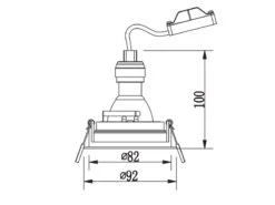 Trio Leuchten Runder Deckeneinbaustrahler KENAI Schwarz Matt, Schwenkbar Ø 9,2cm -Heimbeleuchtung Angebote runder deckeneinbaustrahler kenai schwarz matt sch 6