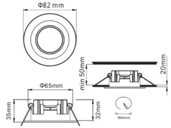 Trio Leuchten Runder LED Deckeneinbaustrahler 2er Set In Schwarz Matt Ø 8,2cm -Heimbeleuchtung Angebote runder led deckeneinbaustrahler 2er set in schwarz 8
