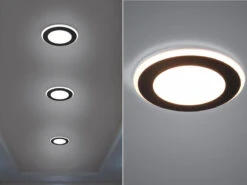 Trio Leuchten Runder LED Deckeneinbaustrahler AURA Schwarz Matt Ø 14,8cm