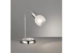 Reality Leuchten Schreibtischleuchte ANTIBES Silber Glas Alabaster Flexgelenk, 40cm Hoch -Heimbeleuchtung Angebote schreibtischleuchte antibes silber glas alabaster 1 2