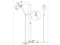 Reality Leuchten Stehleuchte ENZO Mit Gelenk & Fußschalter In Schwarz - Höhe 150cm -Heimbeleuchtung Angebote stehleuchte enzo mit gelenk fussschalter in schwar 7