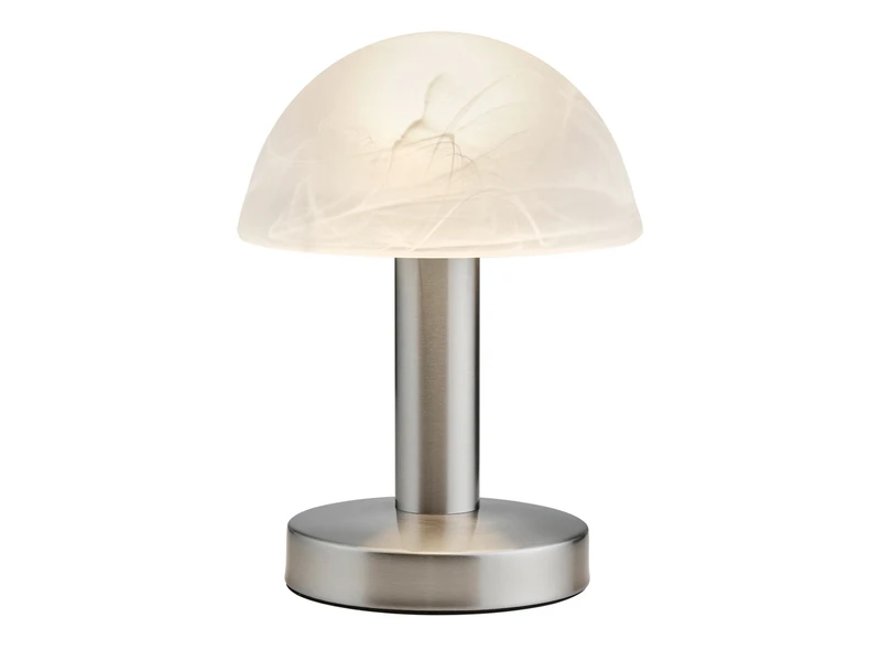 Trio Leuchten Tischleuchte FYNN II Silber Mit Glasschirm Weiß - Touchfunktion, Höhe 21cm 2 Trio Leuchten Tischleuchte FYNN II Silber Mit Glasschirm Weiß - Touchfunktion, Höhe 21cm – Bild 2