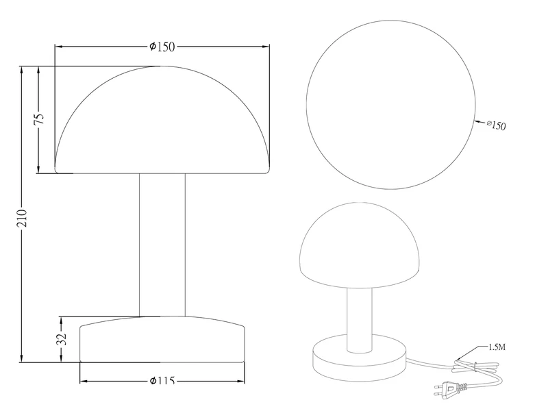 Trio Leuchten Tischleuchte FYNN II Silber Mit Glasschirm Weiß - Touchfunktion, Höhe 21cm 5 Trio Leuchten Tischleuchte FYNN II Silber Mit Glasschirm Weiß - Touchfunktion, Höhe 21cm – Bild 5