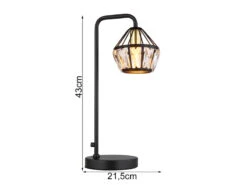 Globo Tischleuchte LOIS Mit Glaskristallen Metall Schwarz Gold, Höhe 43cm 16 Globo Tischleuchte LOIS Mit Glaskristallen Metall Schwarz Gold, Höhe 43cm -Heimbeleuchtung Angebote tischleuchte lois mit glaskristallen metall schwar 3