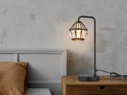 Globo Tischleuchte LOIS Mit Glaskristallen Metall Schwarz Gold, Höhe 43cm 17 Globo Tischleuchte LOIS Mit Glaskristallen Metall Schwarz Gold, Höhe 43cm -Heimbeleuchtung Angebote tischleuchte lois mit glaskristallen metall schwar 4