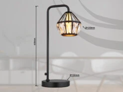 Globo Tischleuchte LOIS Mit Glaskristallen Metall Schwarz Gold, Höhe 43cm 22 Globo Tischleuchte LOIS Mit Glaskristallen Metall Schwarz Gold, Höhe 43cm -Heimbeleuchtung Angebote tischleuchte lois mit glaskristallen metall schwar 9