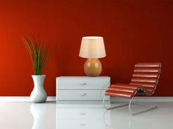 Reality Leuchten Tischleuchte LUXOR Keramik Holzoptik Mit Stoffschirm Beige, Höhe 35cm -Heimbeleuchtung Angebote tischleuchte luxor keramik holzoptik mit stoffschi 5