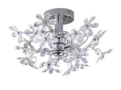 MeineWunschleuchte Verspielte LED Deckenleuchte Ø38cm Im Floralen Design - Chrom Multicolor -Heimbeleuchtung Angebote verspielte led deckenleuchte 38cm im floralen desi 3