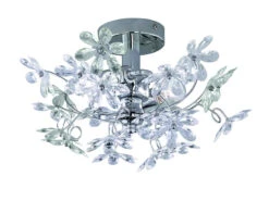 MeineWunschleuchte Verspielte LED Deckenleuchte Ø38cm Im Floralen Design - Chrom Multicolor -Heimbeleuchtung Angebote verspielte led deckenleuchte 38cm im floralen desi 4