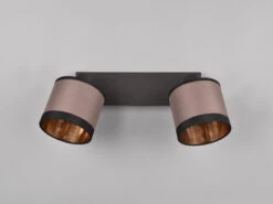 Reality Leuchten Wand- & Deckenstrahler DAVOS Mit Stoffschirmen In Taupe/Gold, Breite 35cm -Heimbeleuchtung Angebote wand deckenstrahler davos mit stoffschirmen in tau 4