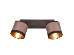 Reality Leuchten Wand- & Deckenstrahler DAVOS Mit Stoffschirmen In Taupe/Gold, Breite 35cm -Heimbeleuchtung Angebote wand deckenstrahler davos mit stoffschirmen in tau 7