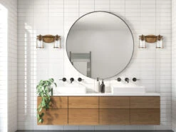 KICHLER Wandleuchte ASHLAND BAY In Messing Für Badezimmer & Wohnraum, Breite 36cm -Heimbeleuchtung Angebote wandleuchte ashland bay in messing fuer badezimmer 16