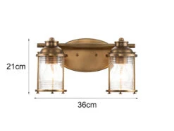 KICHLER Wandleuchte ASHLAND BAY In Messing Für Badezimmer & Wohnraum, Breite 36cm -Heimbeleuchtung Angebote wandleuchte ashland bay in messing fuer badezimmer 21