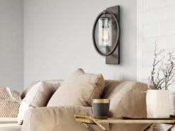 FEISS Wandleuchte MARLENA Aus Massivem Stahl In Bronze Mit Glas, Höhe 45,7cm -Heimbeleuchtung Angebote wandleuchte marlena aus massivem stahl in bronze m 6