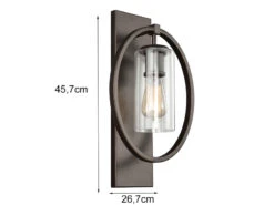 FEISS Wandleuchte MARLENA Aus Massivem Stahl In Bronze Mit Glas, Höhe 45,7cm -Heimbeleuchtung Angebote wandleuchte marlena aus massivem stahl in bronze m 9