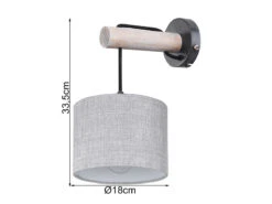 Globo Wandleuchte ROGERS Mit Holz Und Hängendem Stoffschirm Ø18cm 10 Globo Wandleuchte ROGERS Mit Holz Und Hängendem Stoffschirm Ø18cm -Heimbeleuchtung Angebote wandleuchte rogers mit holz und haengendem stoffsc 2