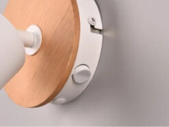 Trio Leuchten Wandstrahler ARUNI Korpus Und Lampenschirm Naturholz & Metall Weiß, 13cm -Heimbeleuchtung Angebote wandstrahler aruni korpus und lampenschirm naturho 6