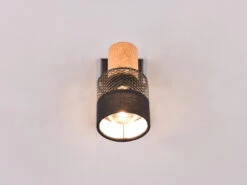 Trio Leuchten Wandstrahler NANDINI Mit Holzelement & Draht-Stoff Lampenschirm, H: 13,5cm 10 Trio Leuchten Wandstrahler NANDINI Mit Holzelement & Draht-Stoff Lampenschirm, H: 13,5cm -Heimbeleuchtung Angebote wandstrahler nandini mit holzelement draht stoff l 2