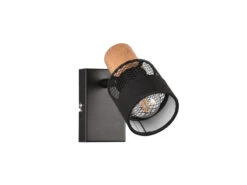 Trio Leuchten Wandstrahler NANDINI Mit Holzelement & Draht-Stoff Lampenschirm, H: 13,5cm 12 Trio Leuchten Wandstrahler NANDINI Mit Holzelement & Draht-Stoff Lampenschirm, H: 13,5cm -Heimbeleuchtung Angebote wandstrahler nandini mit holzelement draht stoff l 4