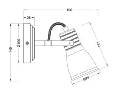 Trio Leuchten Wandstrahler STEAM 1 Flammig Mit Verstellbarem Metallschirm In Weiß, Ø 8cm -Heimbeleuchtung Angebote wandstrahler steam 1 flammig mit verstellbarem met 3