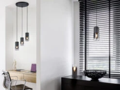 Trio Leuchten Zeitlose Pendelleuchte ROBIN Aus Schwarz Mattem Metall & Rauchglas, 3 X E27 10 Trio Leuchten Zeitlose Pendelleuchte ROBIN Aus Schwarz Mattem Metall & Rauchglas, 3 X E27 -Heimbeleuchtung Angebote zeitlose pendelleuchte robin aus schwarz mattem me 4