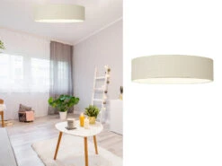 Smartwares Zeitlose Runde Deckenleuchte Mit Lampenschirm Aus Rattan Ø 40cm - CEILING DREAM