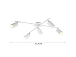 Trio Leuchten Zeitloser Deckenstrahler MARLEY Aus Weißem Metall Mit 5 GU10 Schwenkbaren Spots -Heimbeleuchtung Angebote zeitloser deckenstrahler marley aus weissem metall 2